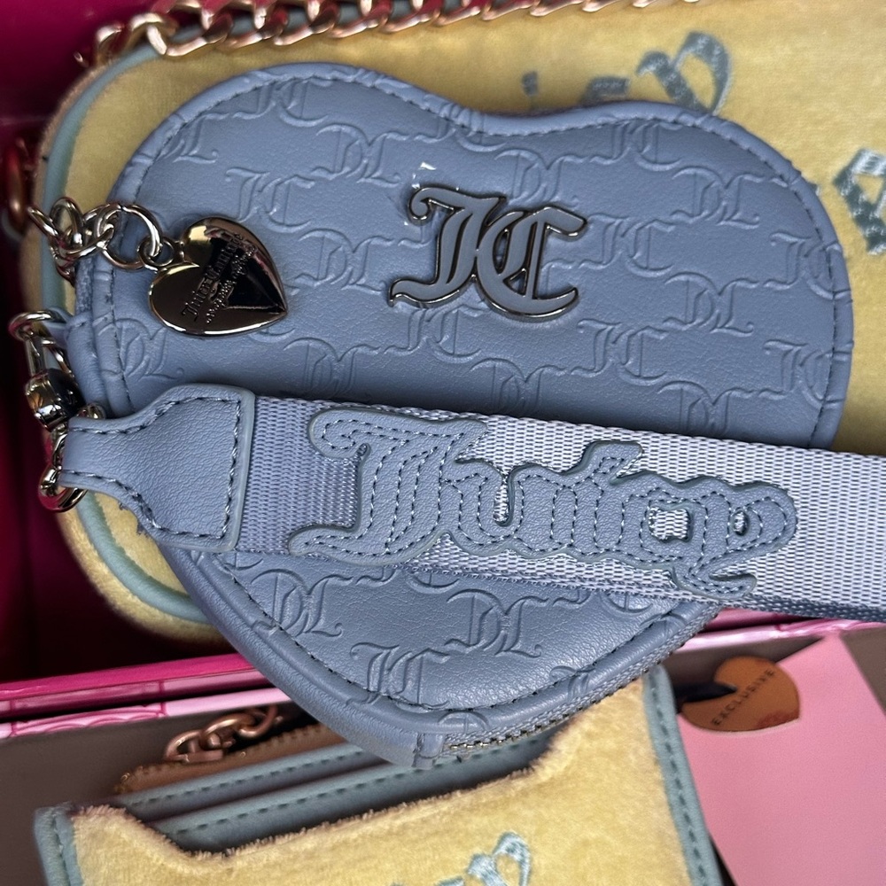 Juicy Couture Light Blue Heart Crossbody